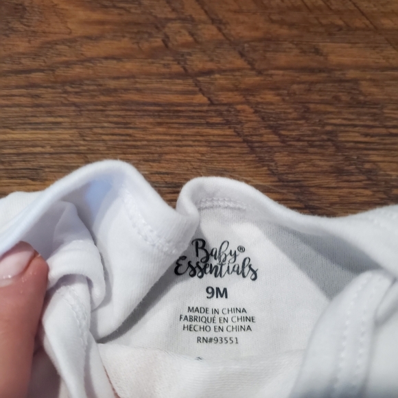 Baby Essentials My First 1st Halloween Owl Polka Dot Striped White Bodysuit 9M - Picture 5 of 7